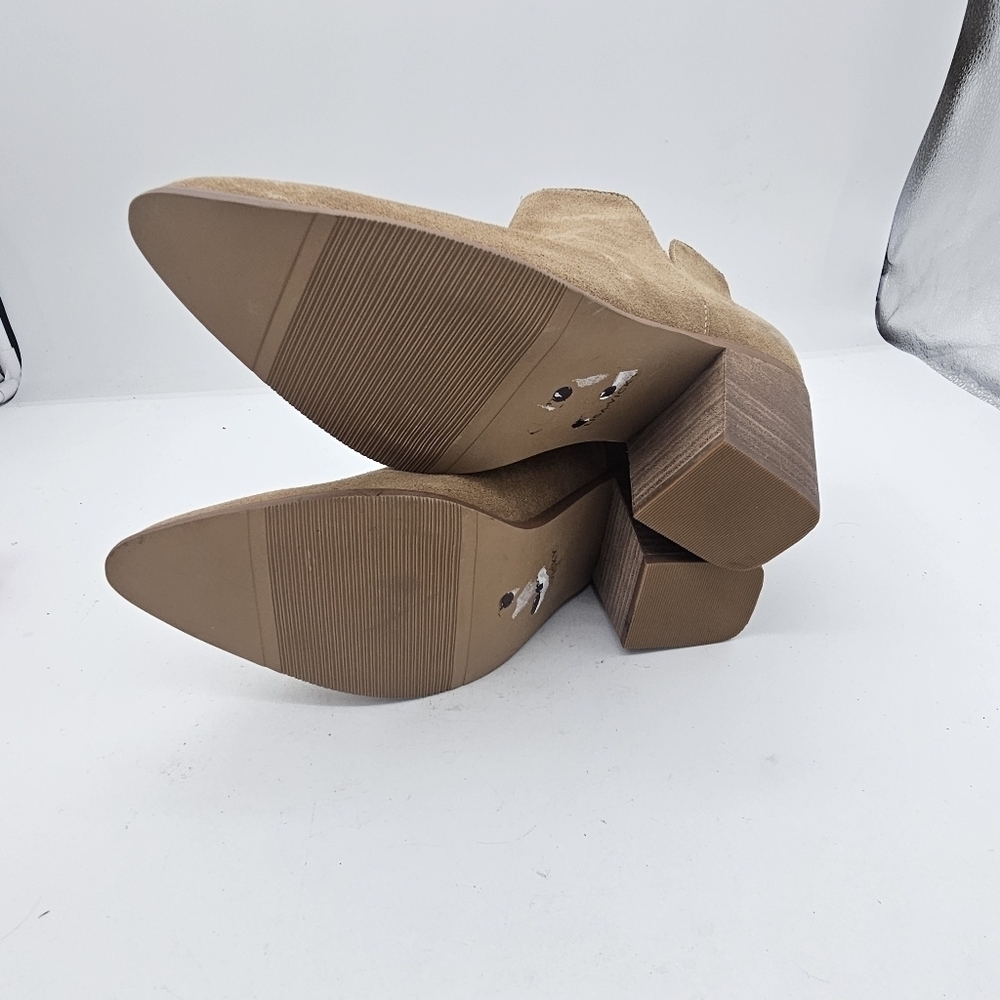 Lisa Vicky Kicky Split Suede Ankle Boots Tan Camel Size 11 - Picture 7 of 12
